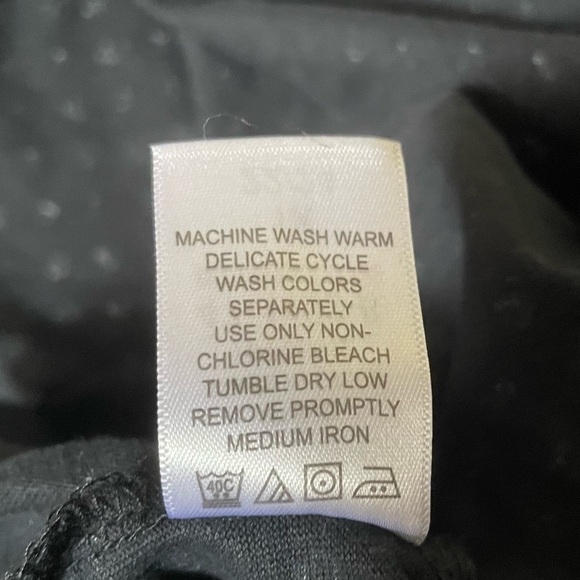 Ellos Plus Size Polka Dot Dress 22/24 Black Scoop Neck Stretch Short Sleeve - Picture 6 of 7